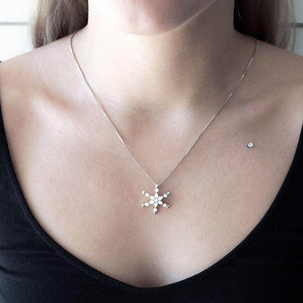 Frost Pendant | Gold Enamel with Sterling Silver