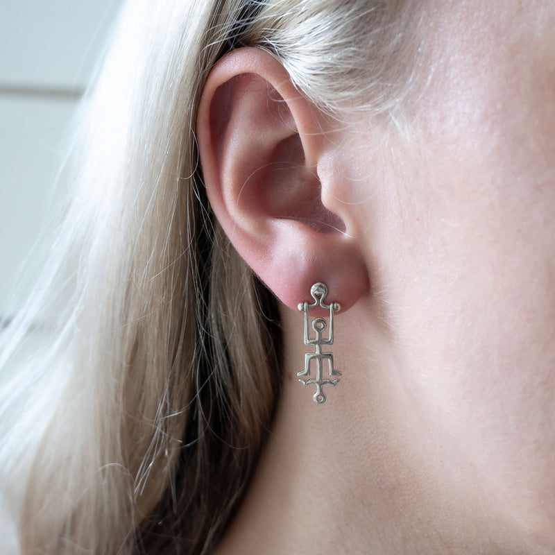 Mini Hangman Earrings | 925 Sterling Silver and Rose Gold Plate