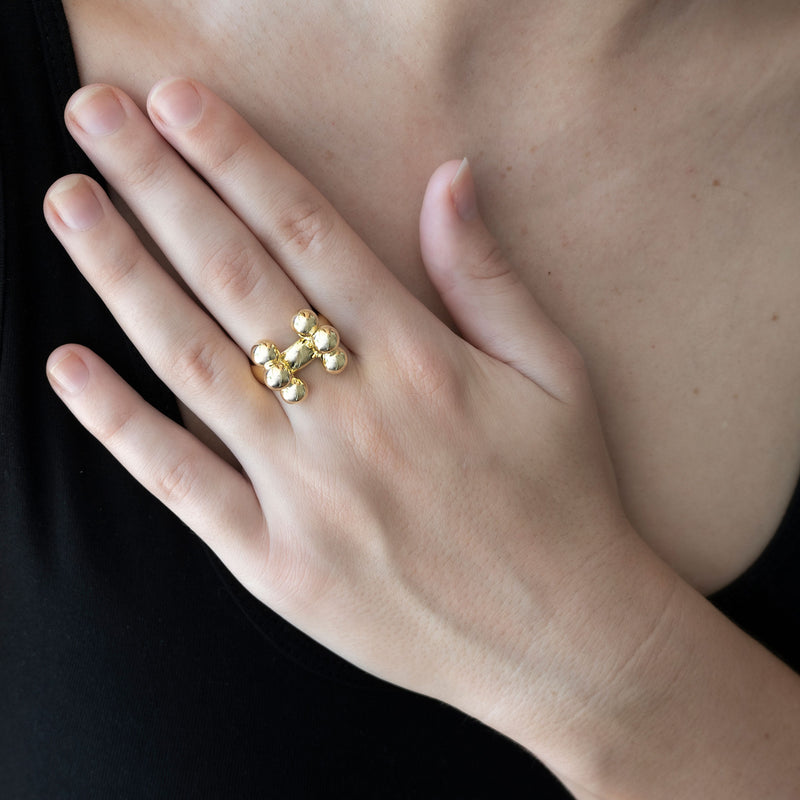 Mema Tribe Ring | Gold Plated Sterling Silver