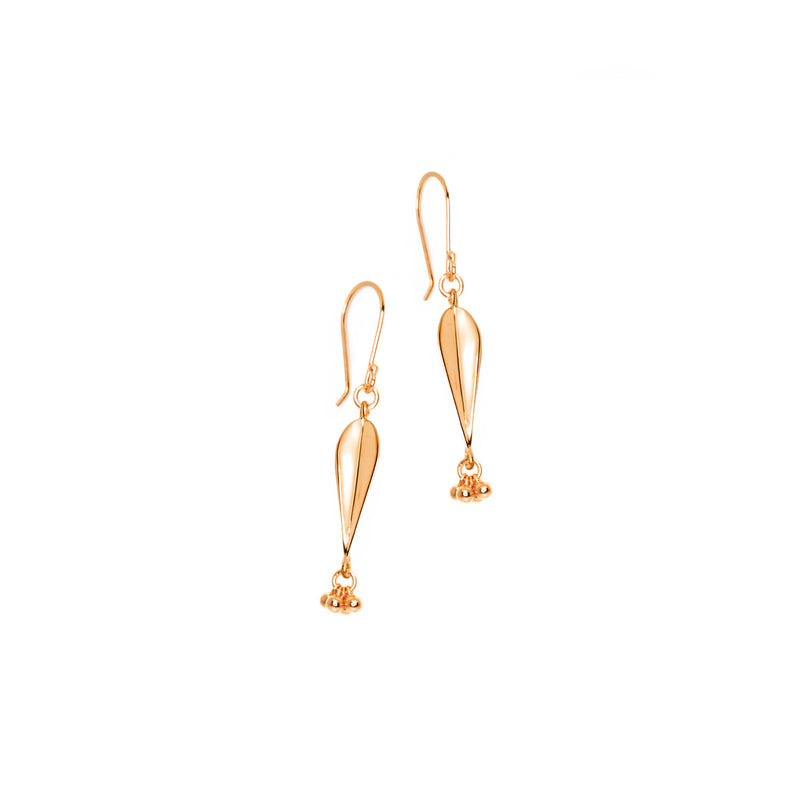 Droplet Earring | 925 Sterling Silver Rose Gold Plate