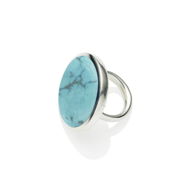 Full Moon Ring | Turquoise and 925 Sterling Silver