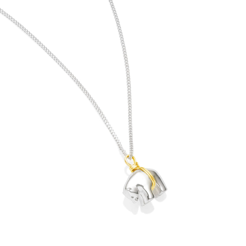 Lucy Bear Necklace | Sterling Silver and Gold Plate