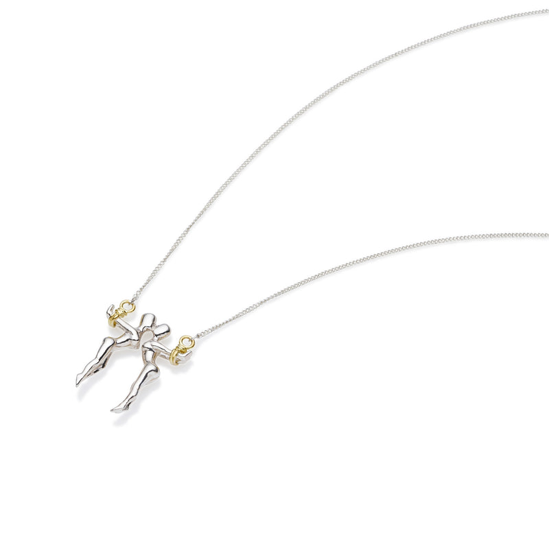 Gemini Necklace | Sterling Silver with Gold Plate