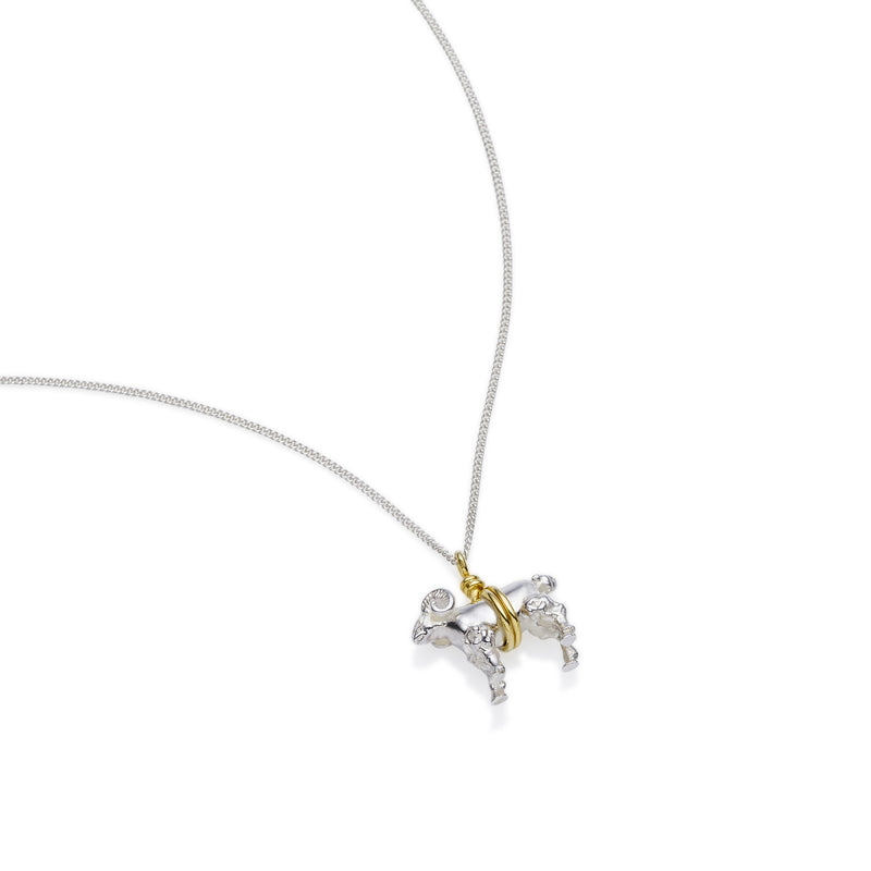 Aries Necklace | Sterling Silver with Gold Plate
