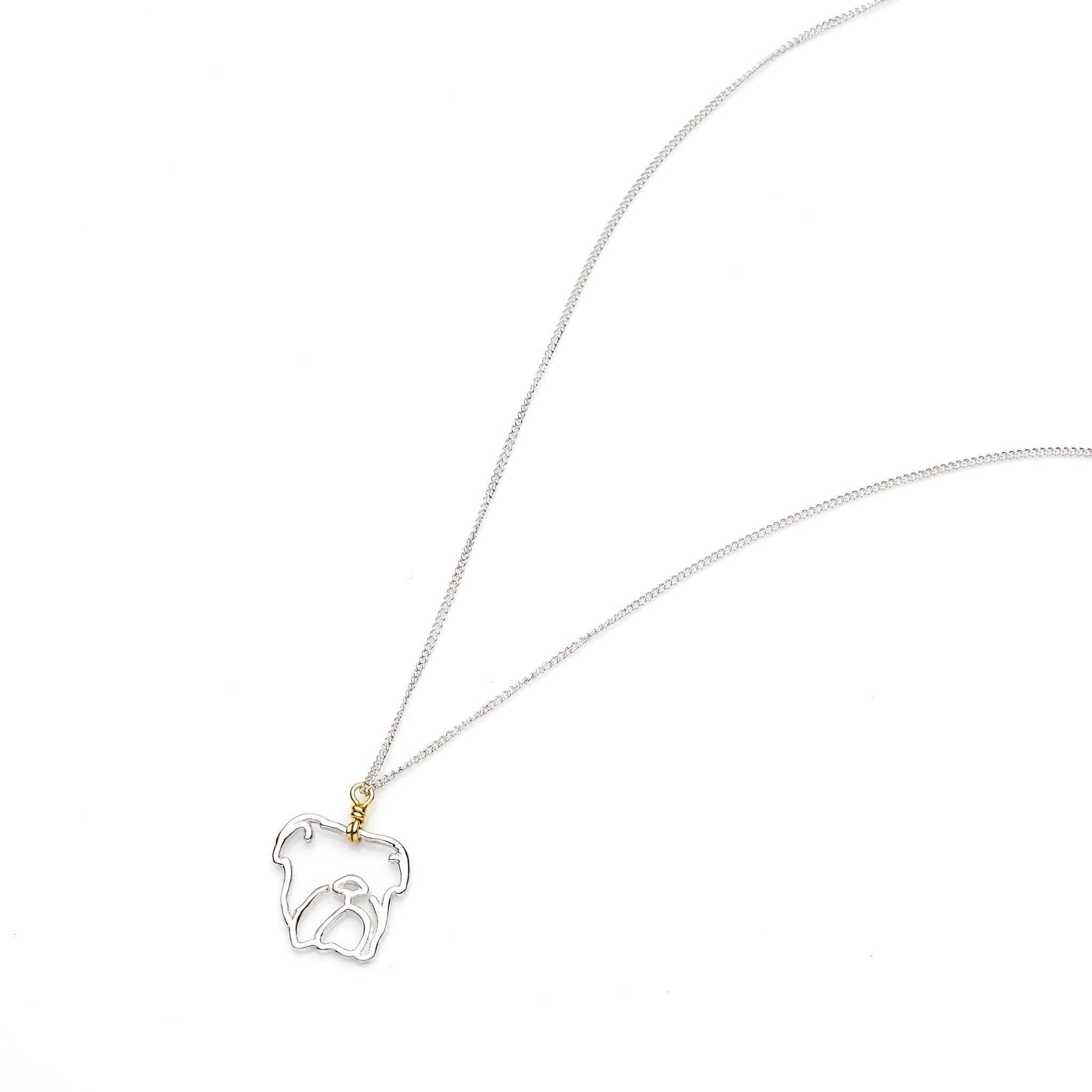 Year Of The Dog Necklace | Sterling Silver with Gold Plate