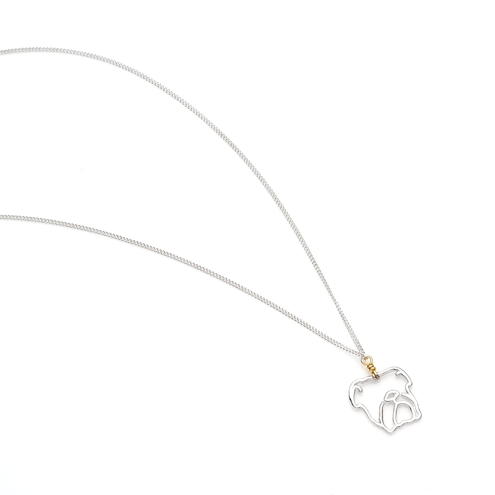 Year Of The Dog Necklace | Sterling Silver with Gold Plate