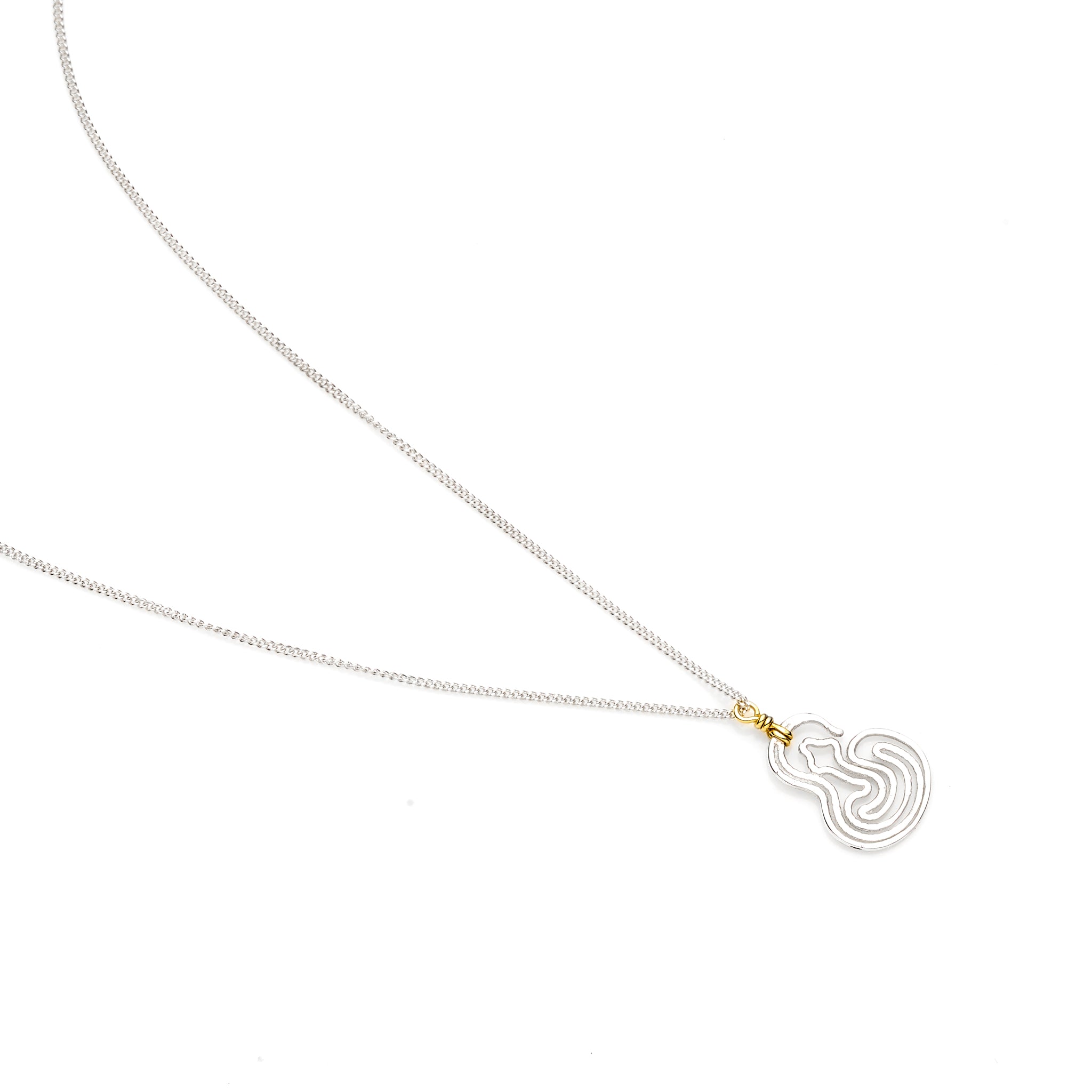 Year Of The Snake Necklace | Sterling Silver with Gold Plate