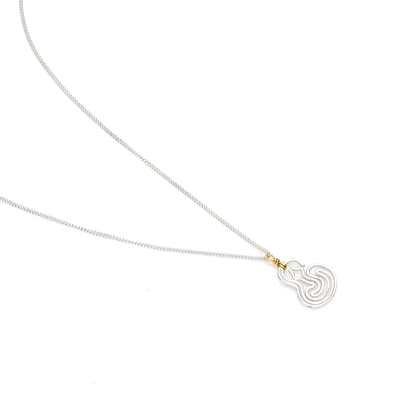 Year Of The Snake Necklace | Sterling Silver with Gold Plate