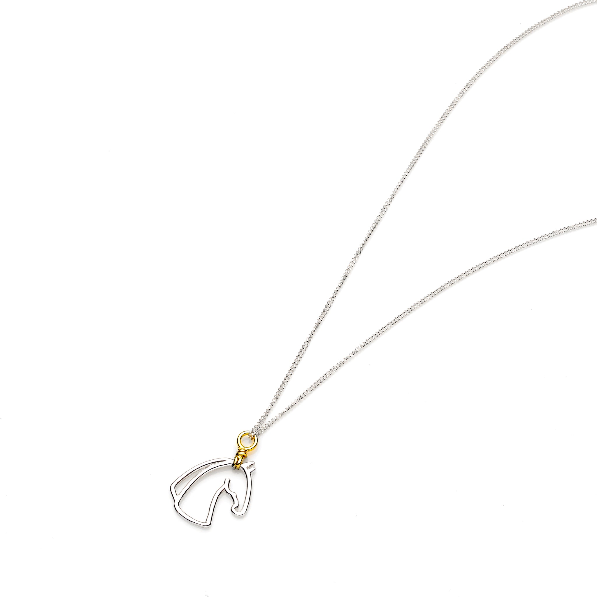 Year Of The Horse Necklace | Sterling Silver with Gold Plate