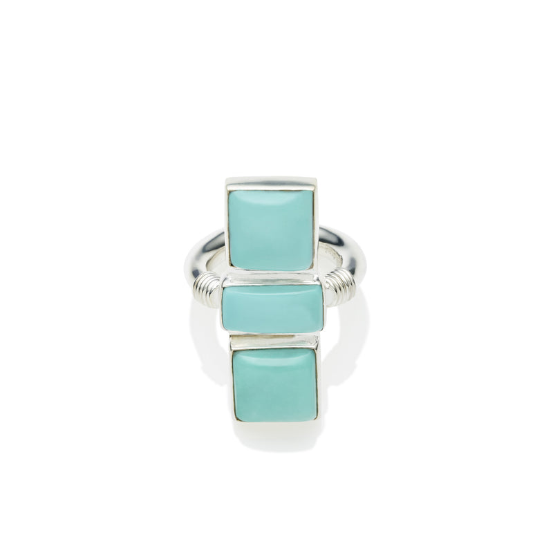 Three Sisters Ring | Sterling Silver and Turquoise