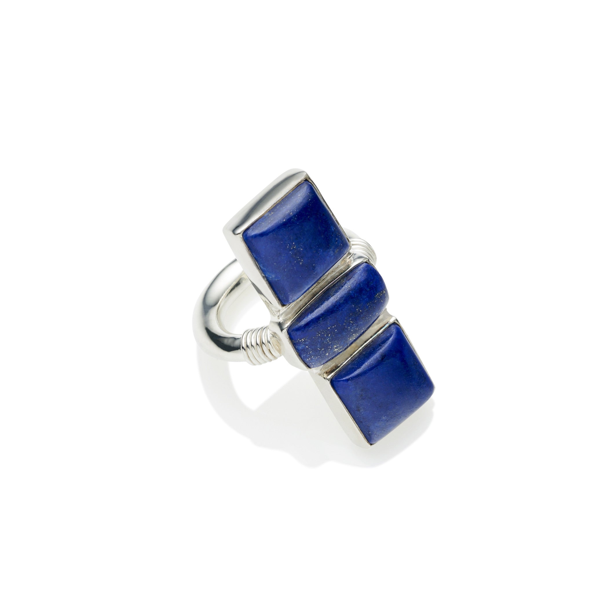 Three Sisters Ring | Sterling Silver and Lapis