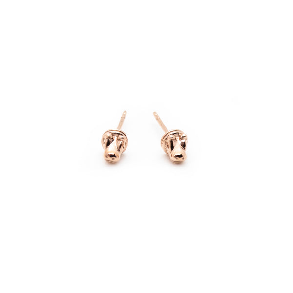 Mini Hippo Stud | 925 Sterling Silver Rose Gold Plate