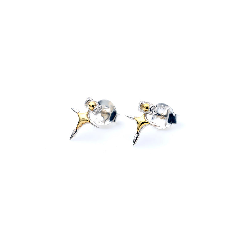 Didia Studs | Gold plate with Sterling Silver Tips