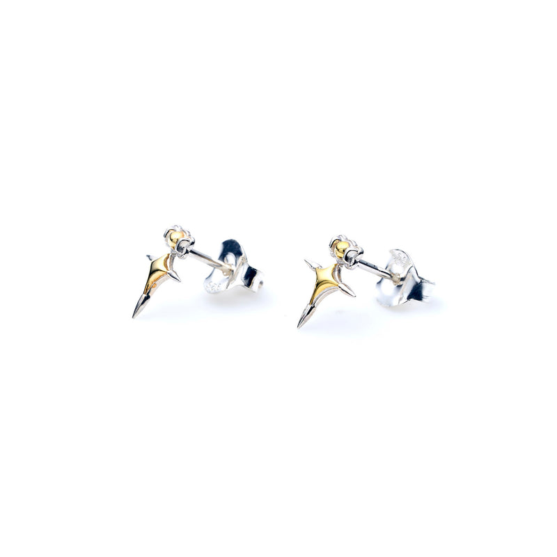 Didia Studs | Gold plate with Sterling Silver Tips