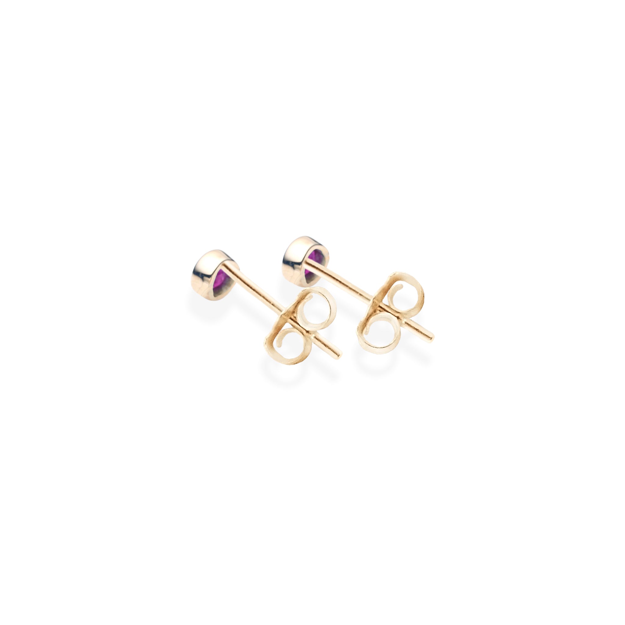 Jupiter's Moon Stud | 9k Gold with Ruby