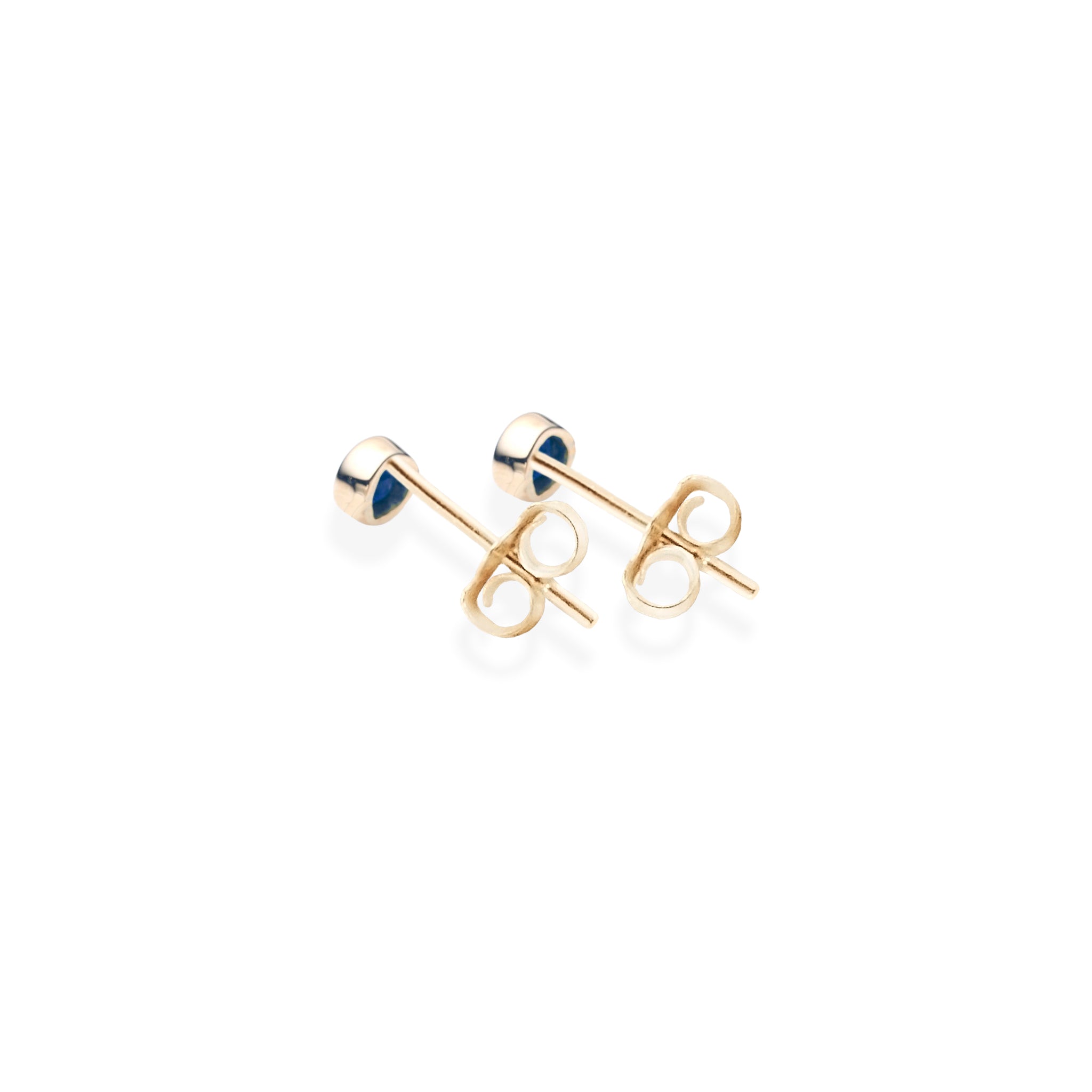 Jupiter's Moon Stud | 9k Gold with Blue Sapphire