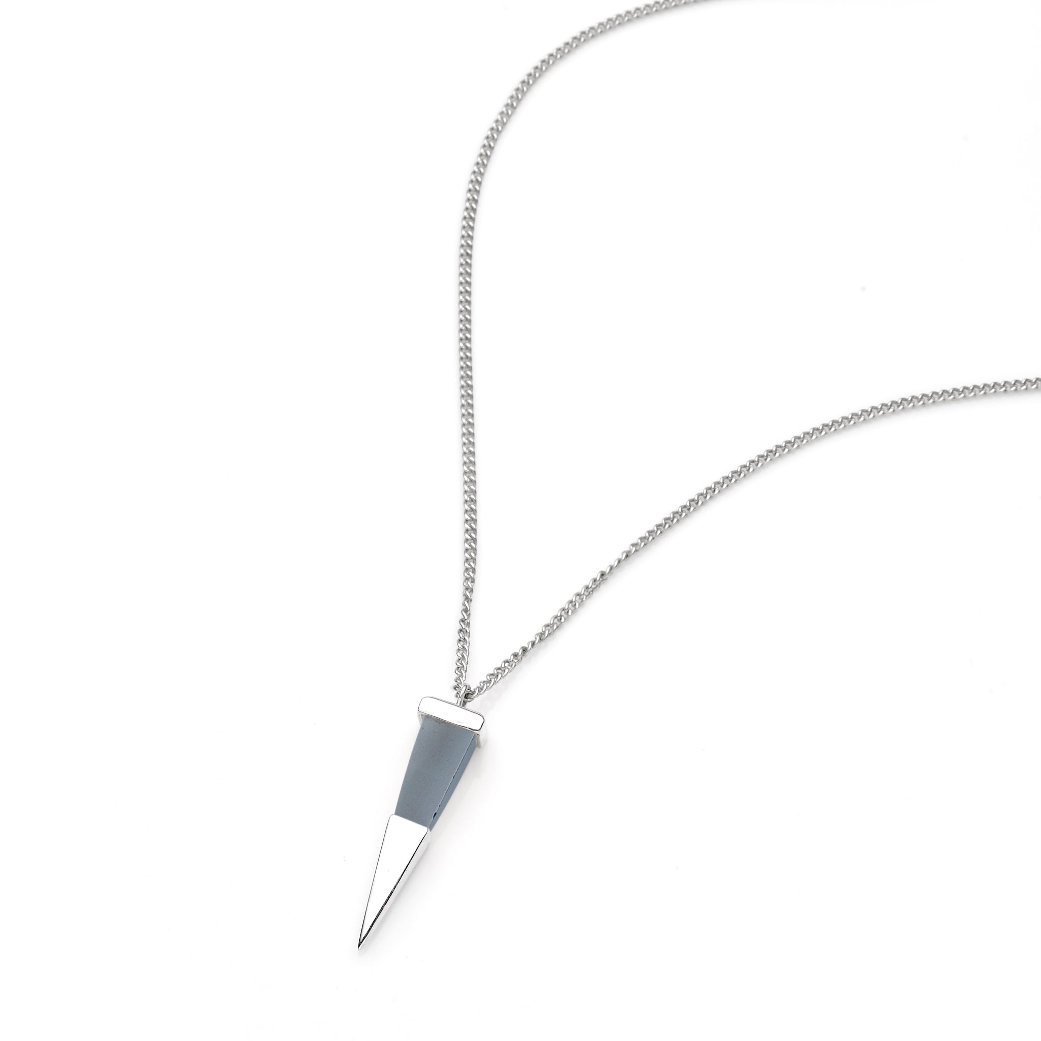Shard Pendant | Sterling Silver & Hematite