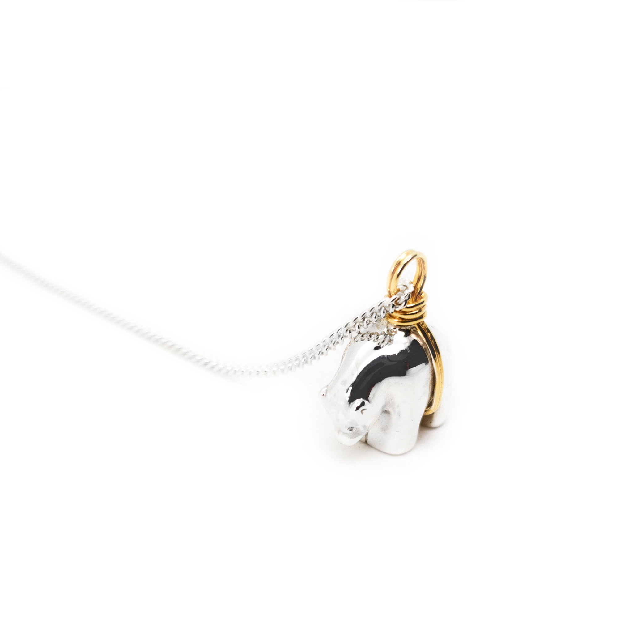 Lucy Bear Necklace | Sterling Silver and Gold Plate