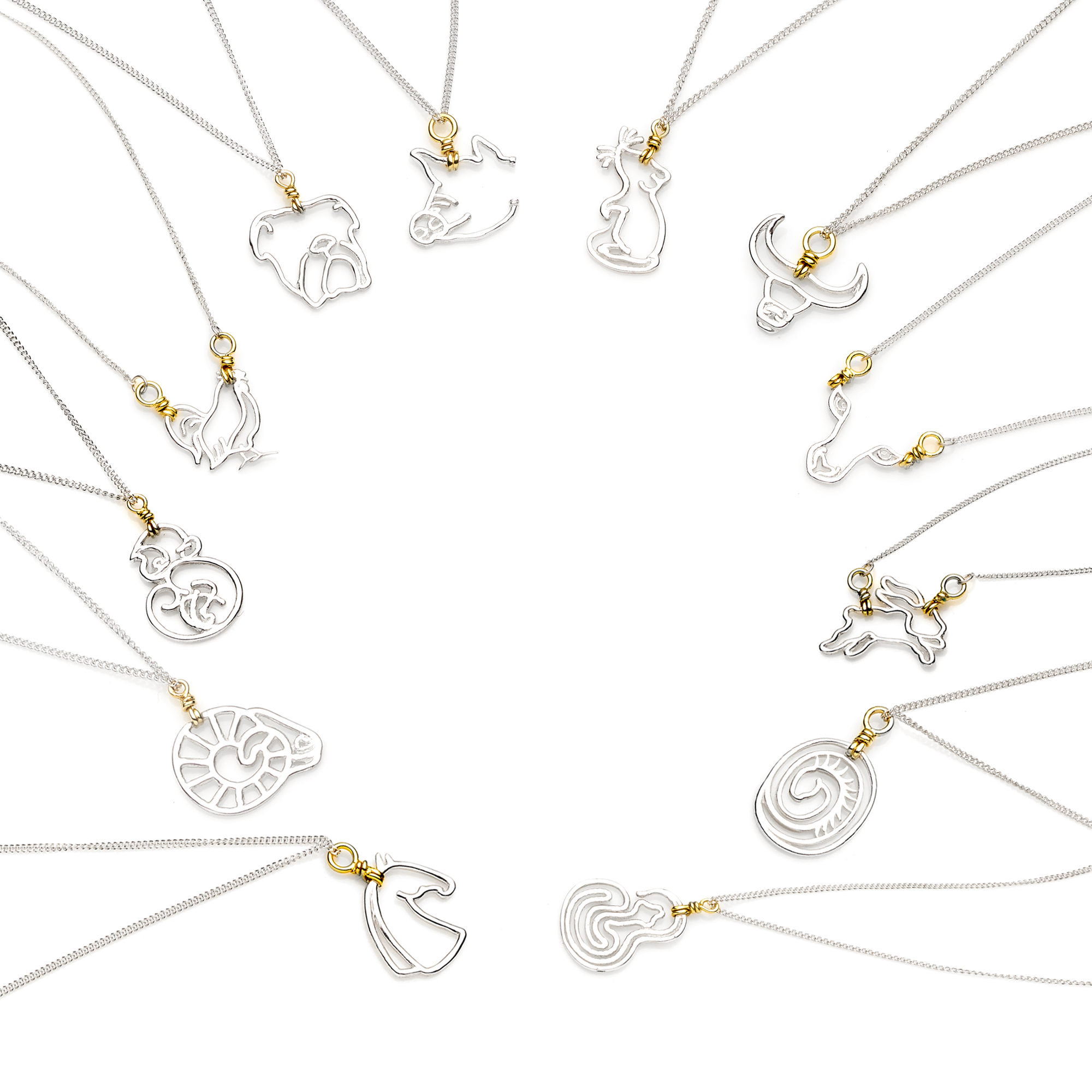 Year Of The Ox Necklace | Sterling Silver with Gold Plate