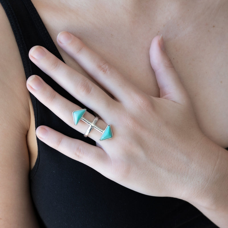 Axis Ring | Turquoise and Sterling Silver