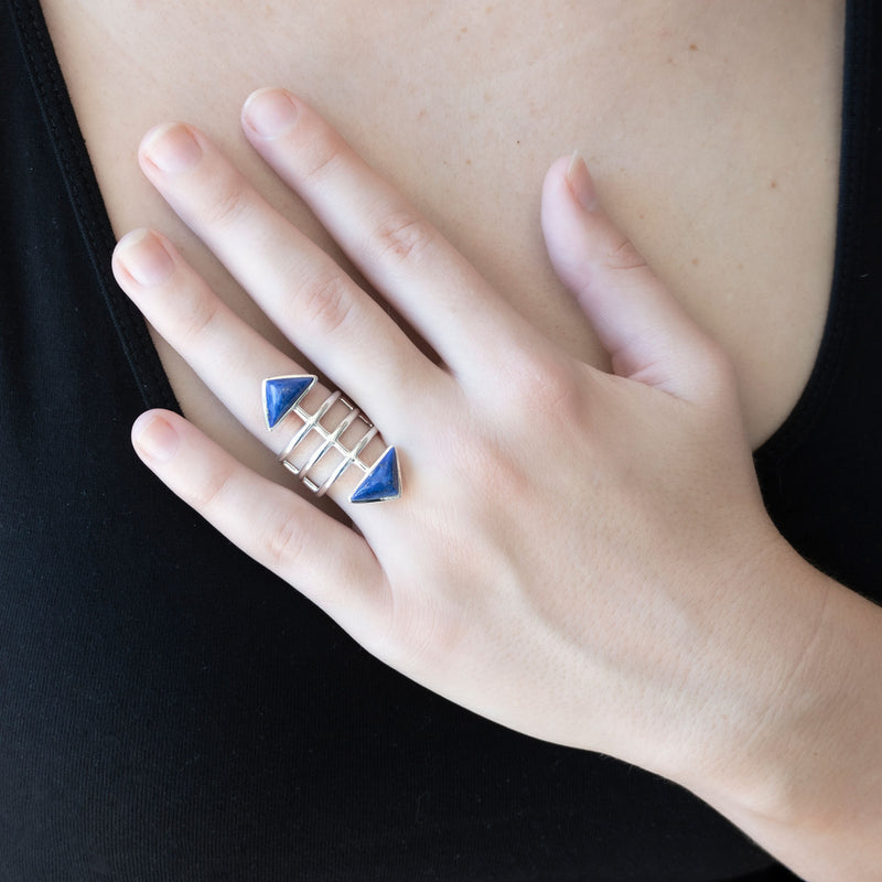 Cage Ring | Turquoise and Sterling Silver