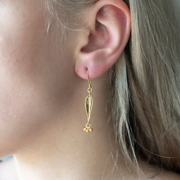 Droplet Earring | 925 Sterling Silver Gold Plate