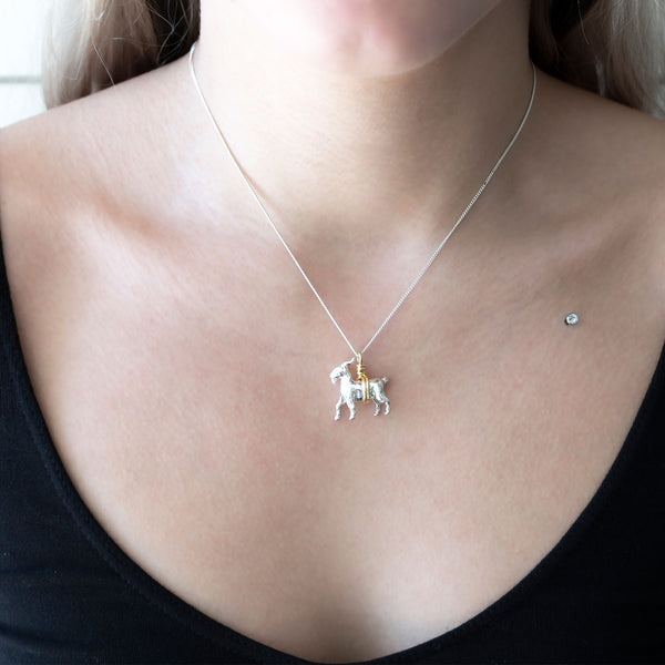 Capricorn Necklace | Sterling Silver with Gold Plate