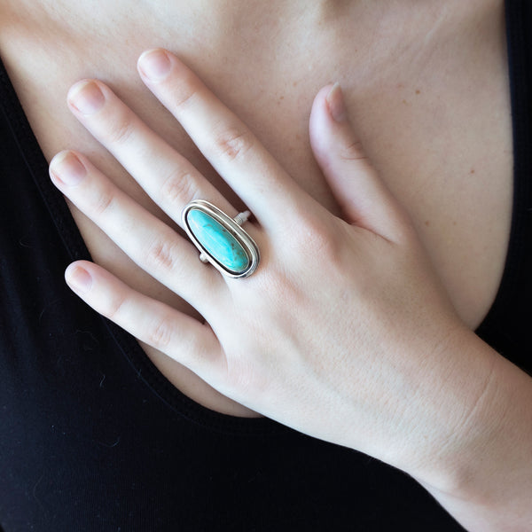 Red Horse Ring | Turquoise and 925 Sterling Silver