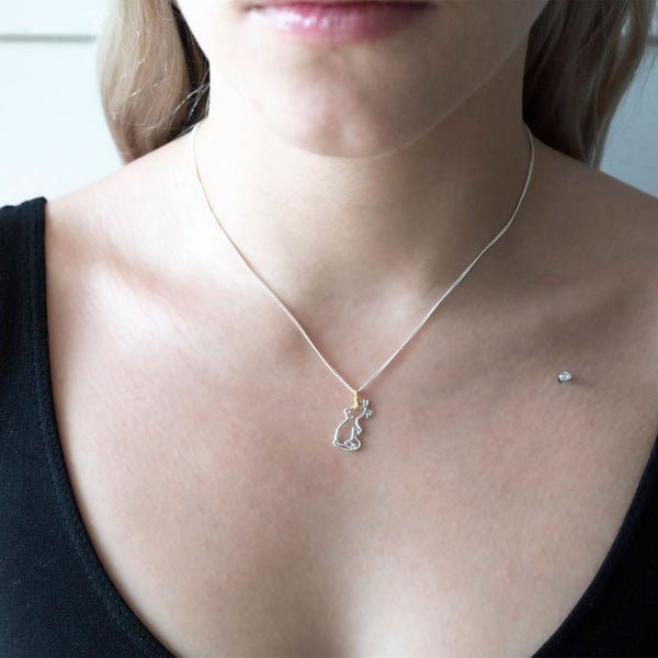 Year Of The Rat Necklace | Sterling Silver with Gold Plate