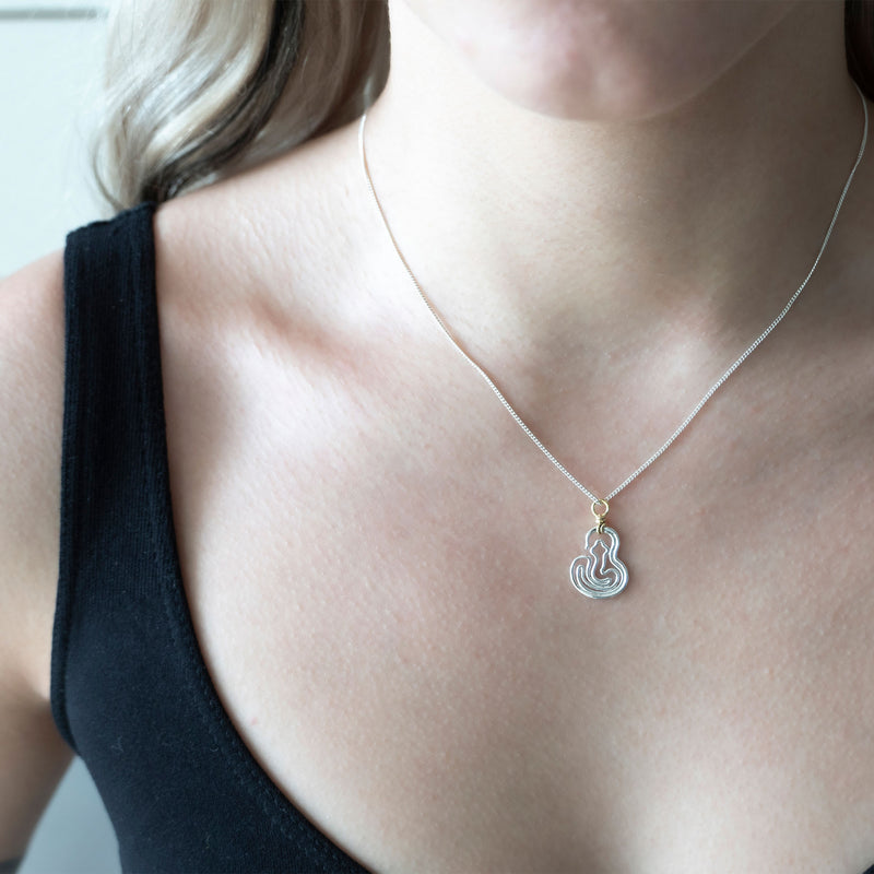 Year Of The Snake Necklace | Sterling Silver with Gold Plate