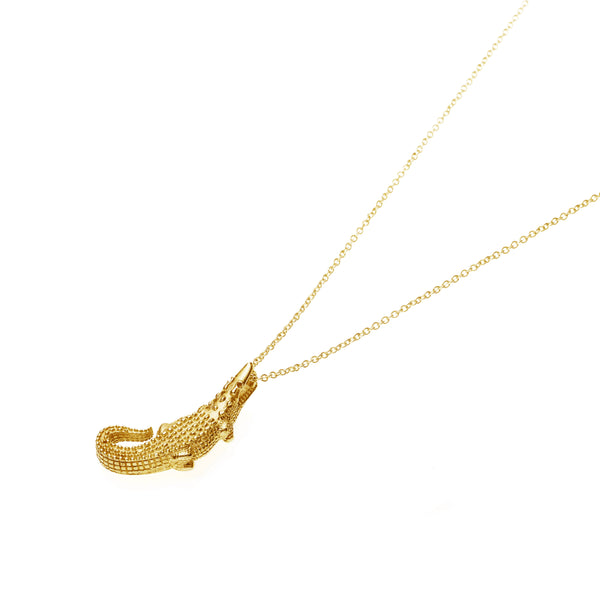 Crocodile Necklace | Gold Plate