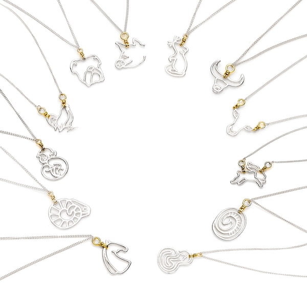 Custom Set of 3 Year-of Necklace  | Sterling Silver with Gold Plate | Valued at $417