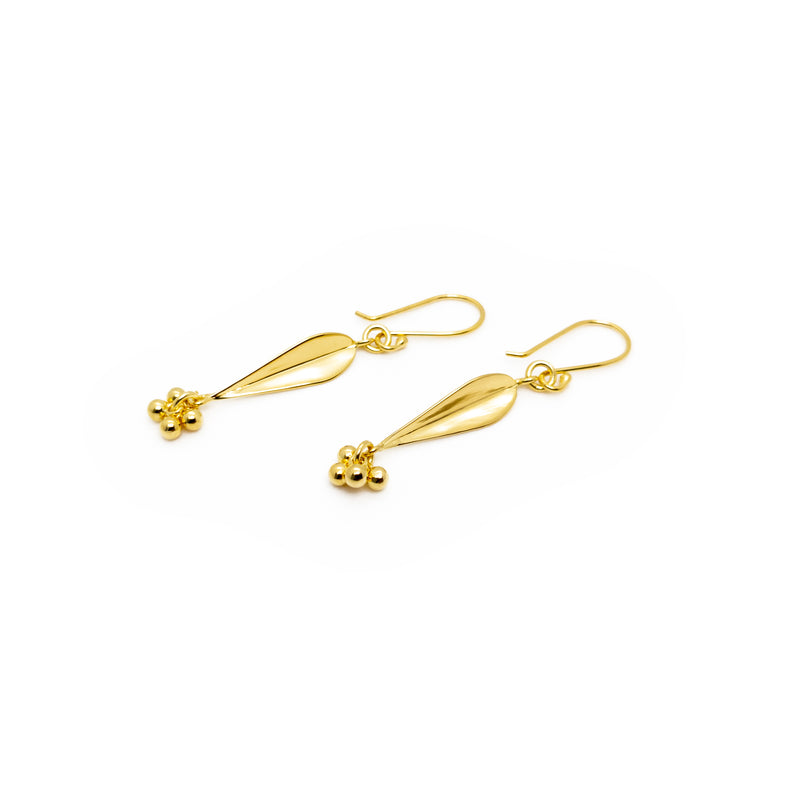 Droplet Earring | 925 Sterling Silver Gold Plate