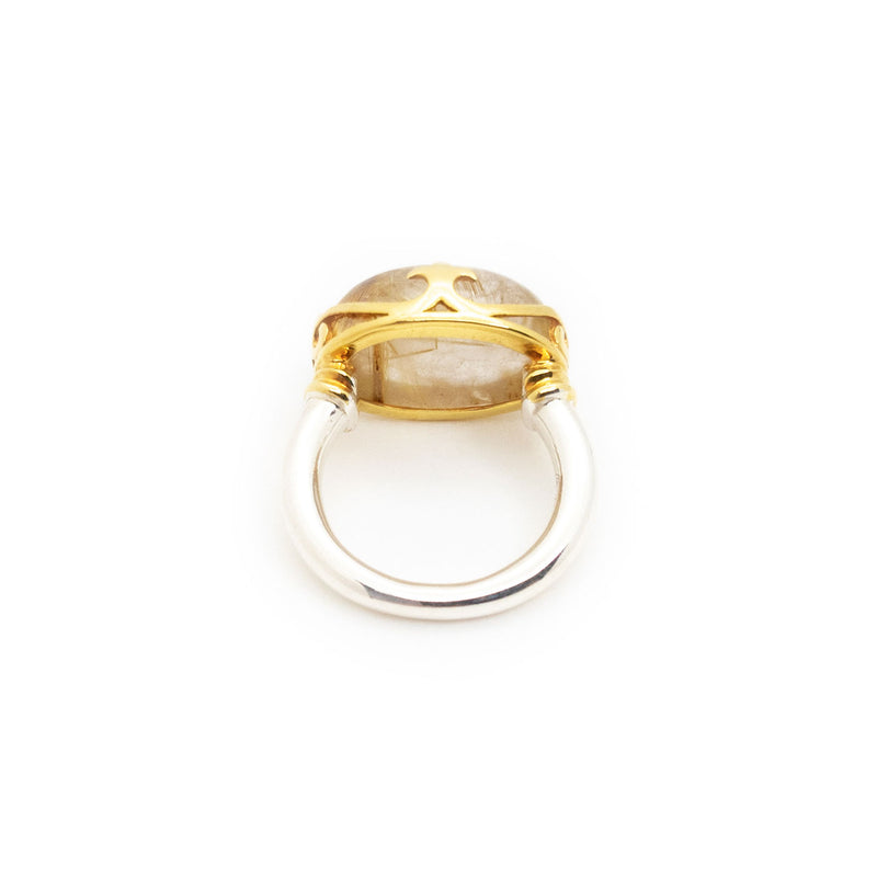 Duchess Ring | Golden Rutile, Sterling Silver with Gold Plate