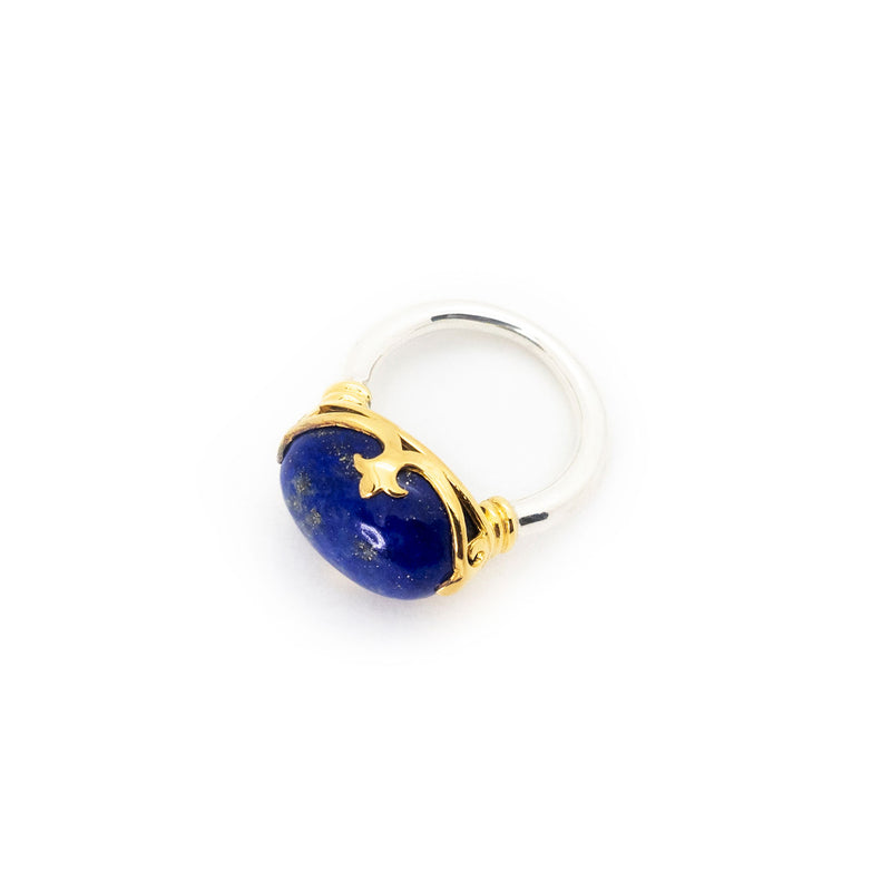 Duchess Ring | Lapis Lazuli, Sterling Silver with Gold Plate