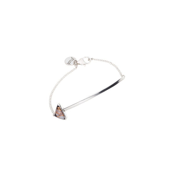 En Arrow Bracelet | Black and White Calcite with Sterling Silver