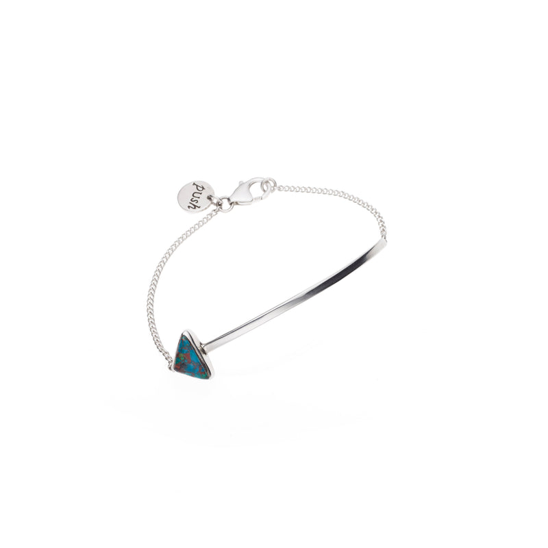En Arrow Bracelet | Chrysocolla with Sterling Silver