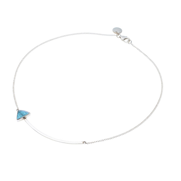 En Arrow Necklace | Turquoise with Sterling Silver