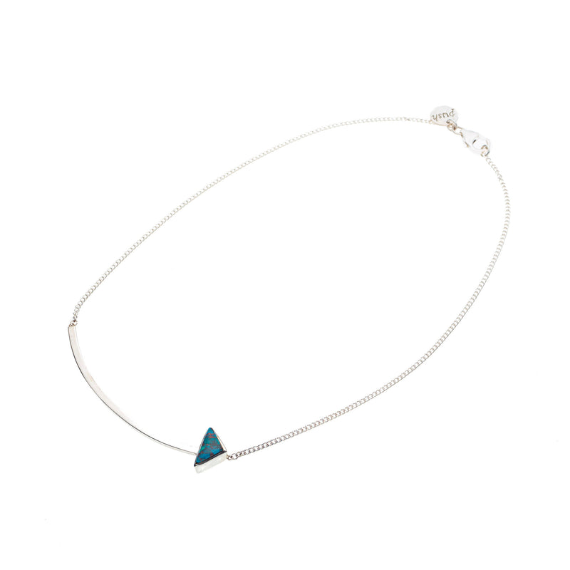En Arrow Necklace | Chrysocolla with Sterling Silver