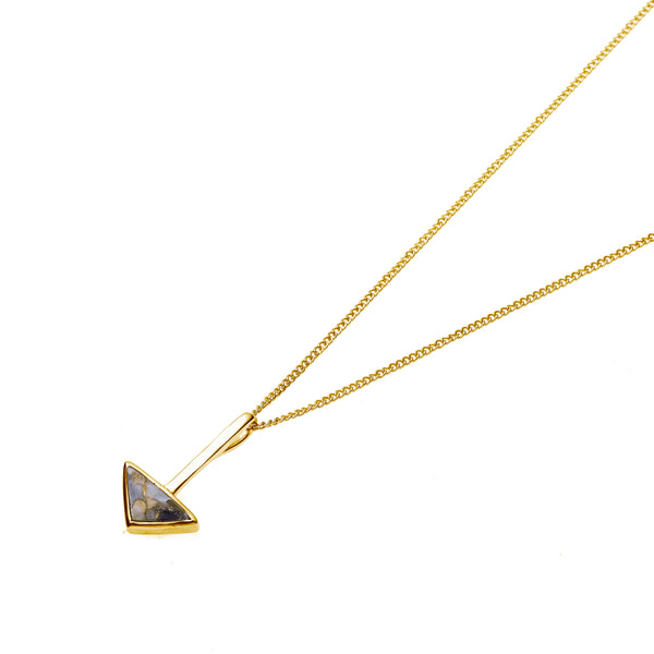 En Tribe Necklace | Black and White Calcite and Gold Plate