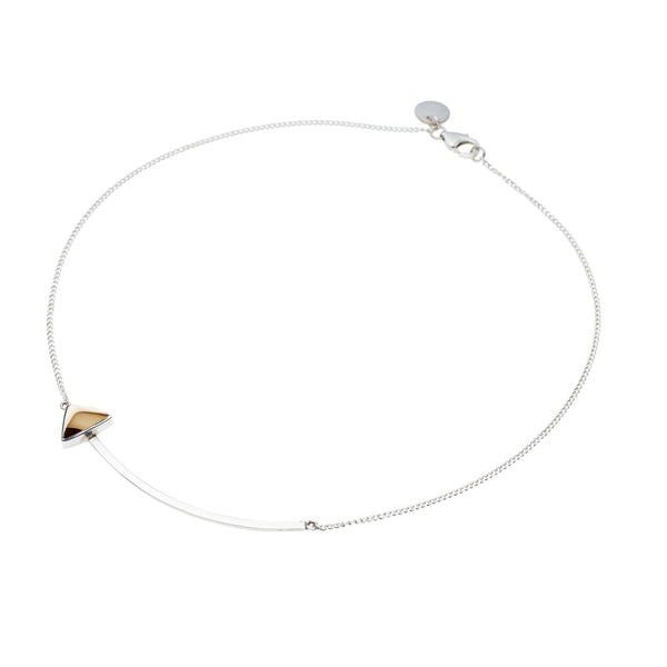En Arrow Necklace | Gold Plate with Sterling Silver