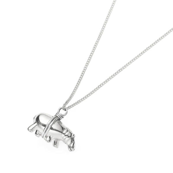 Hippo Necklace | Sterling Silver