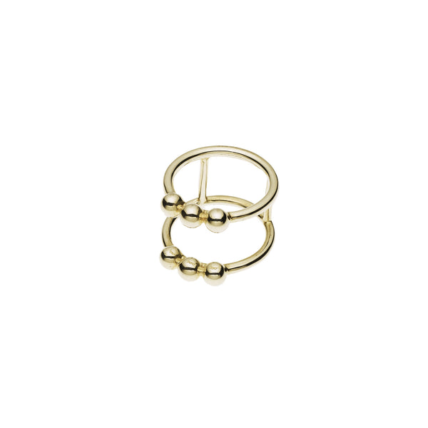 Mema Shield Ring | Gold Plated Sterling Silver