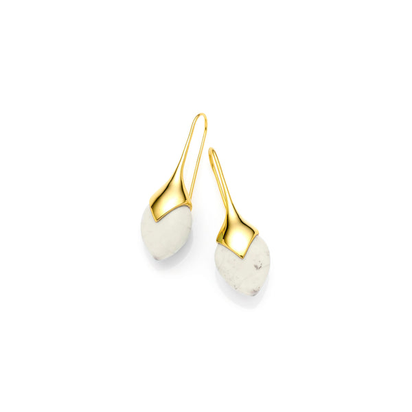 Medium Water Masai Earrings | Gold Plate | select stones