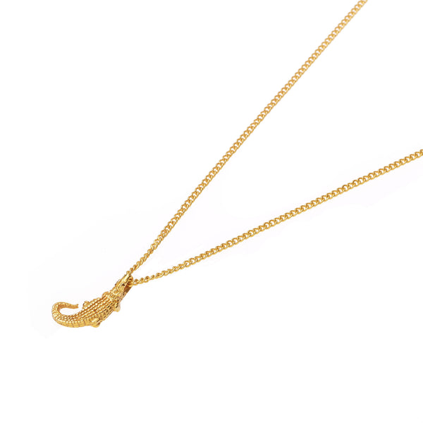 Crocodile Mini Necklace | Gold Plate