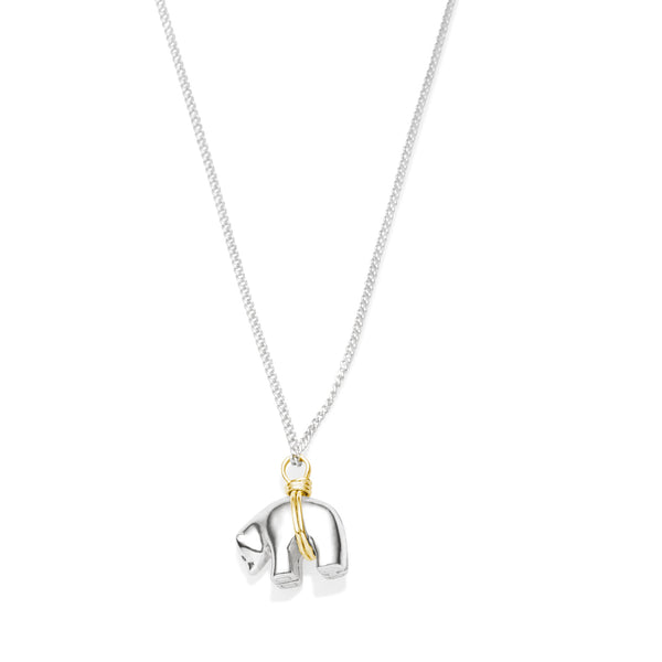 Lucy Bear Necklace | Sterling Silver and Gold Plate