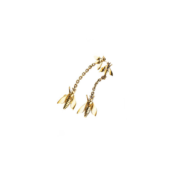 Fly Drop Earrings | Gold Plate