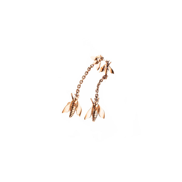 Fly Drop Earrings | Rose Gold Plate