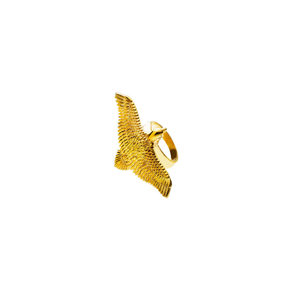 Flying Eagle Ring | Gold Plate