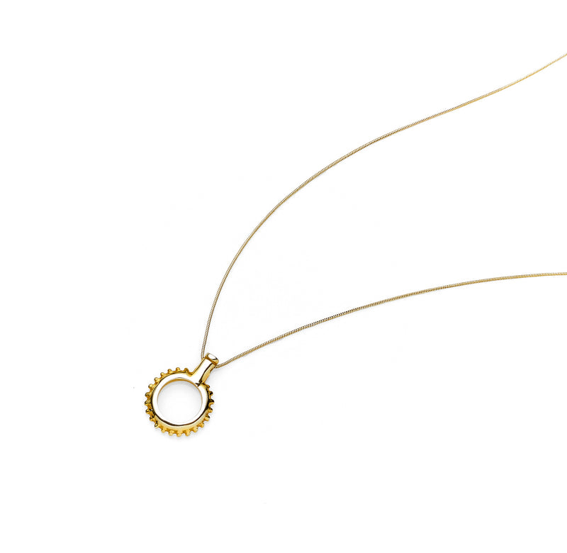 Sun Necklace | Sterling Silver with Gold Plate